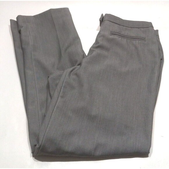 Ruby Road Size 6 Flat Front Slacks Gray Career Ankle Pants Business All Seasons - Picture 1 of 8
